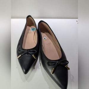 Pointed Leather Flats Made In Italy